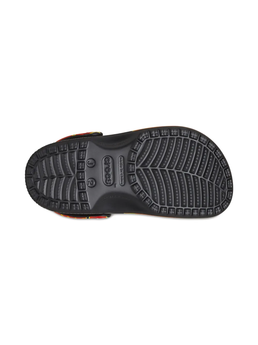 Crocs Kids Klompen met vlammenprint Zwart