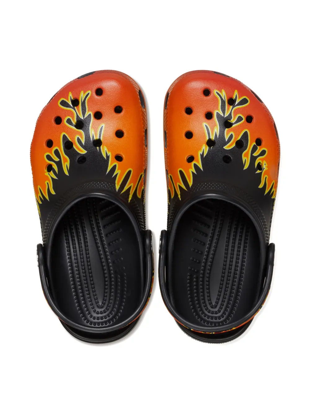 Crocs Kids Klompen met vlammenprint Zwart