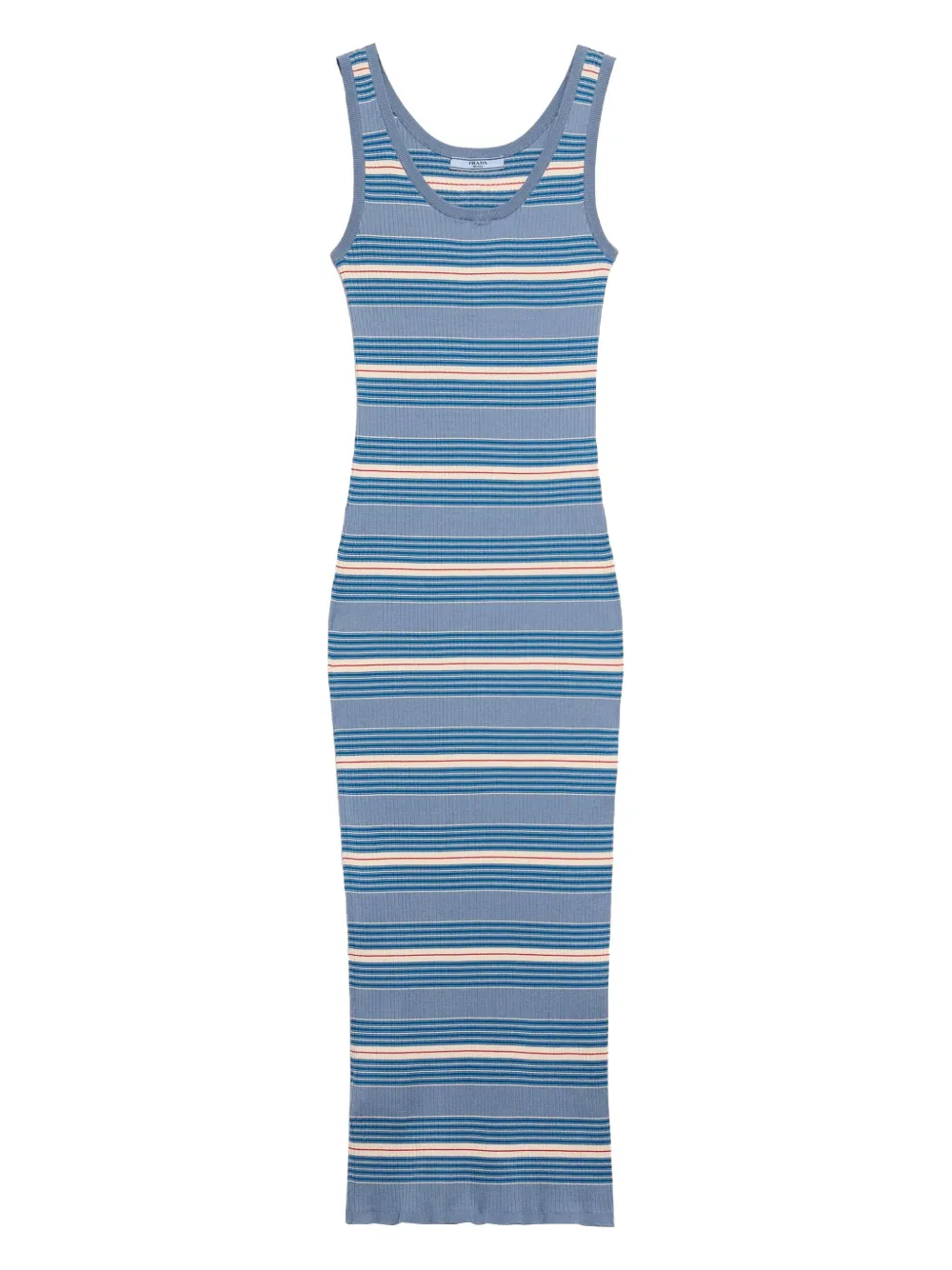Prada striped ribbed dress | Blue | Image 1