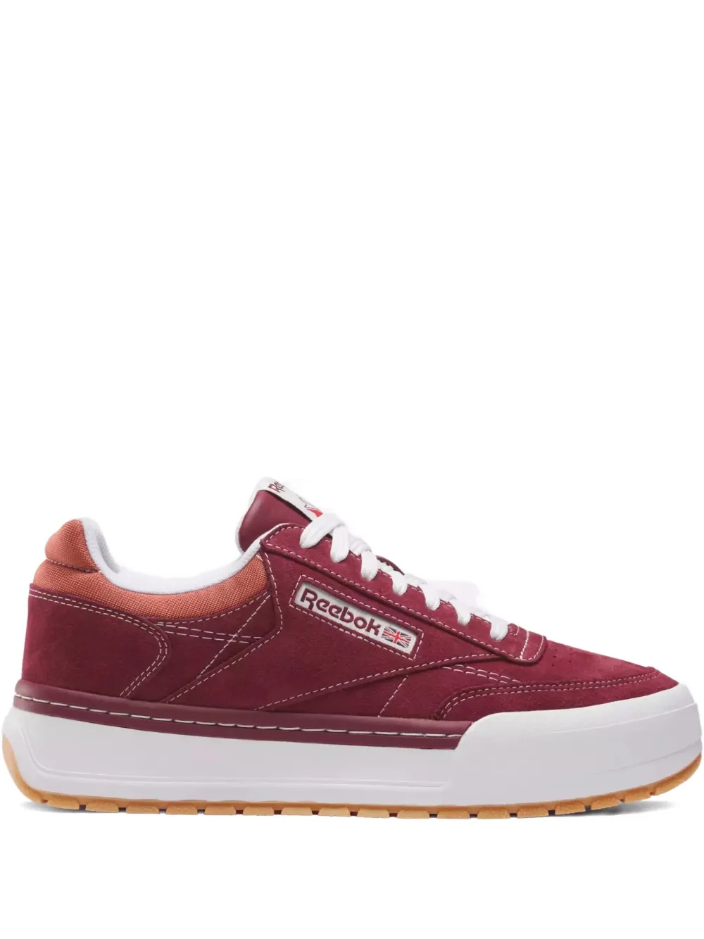 Reebok Club C Megacourt "Rich Maroon Brick Red" sneakers