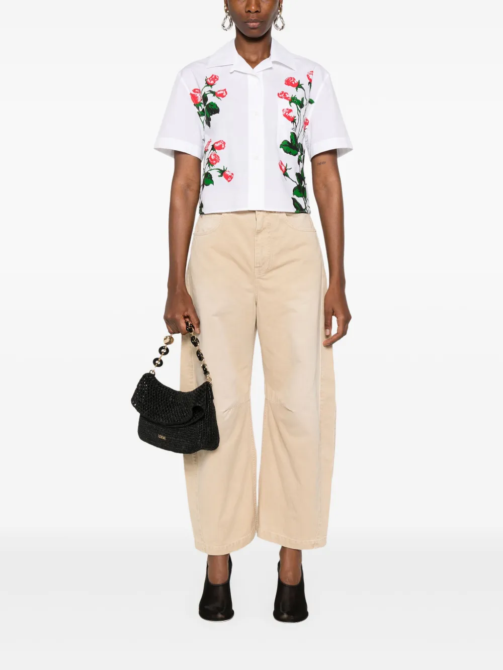 LOEWE Blouse met bloemenprint - Wit