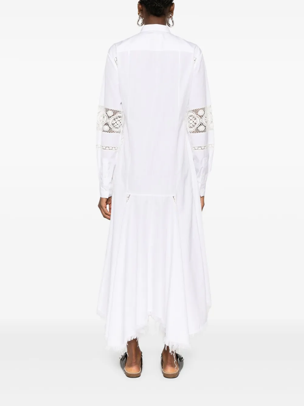 LOEWE Midi-jurk met kant Wit