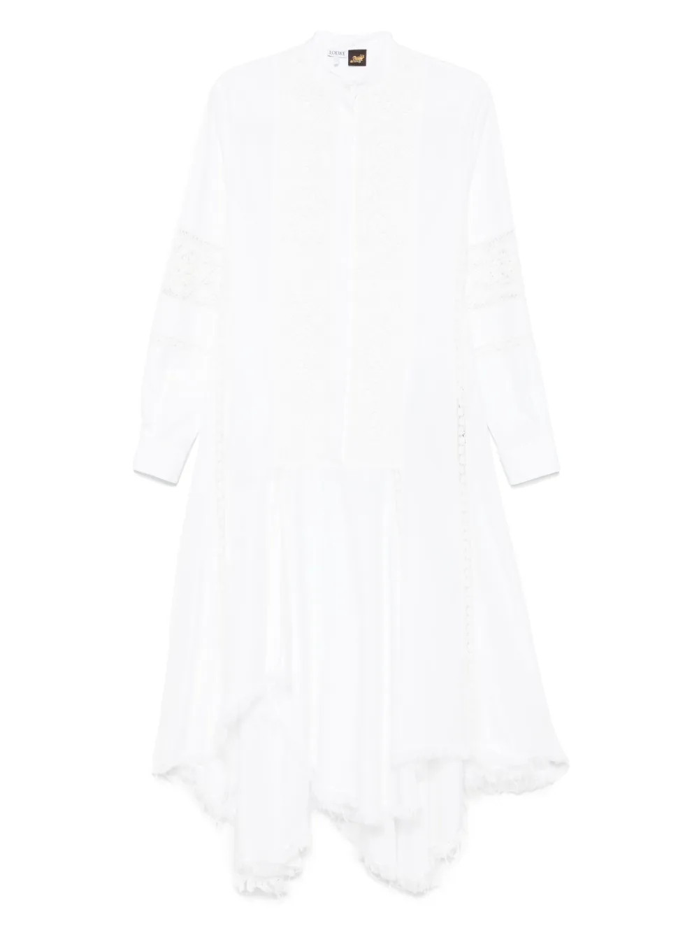 LOEWE lace-panelling midi dress | White | Image 1