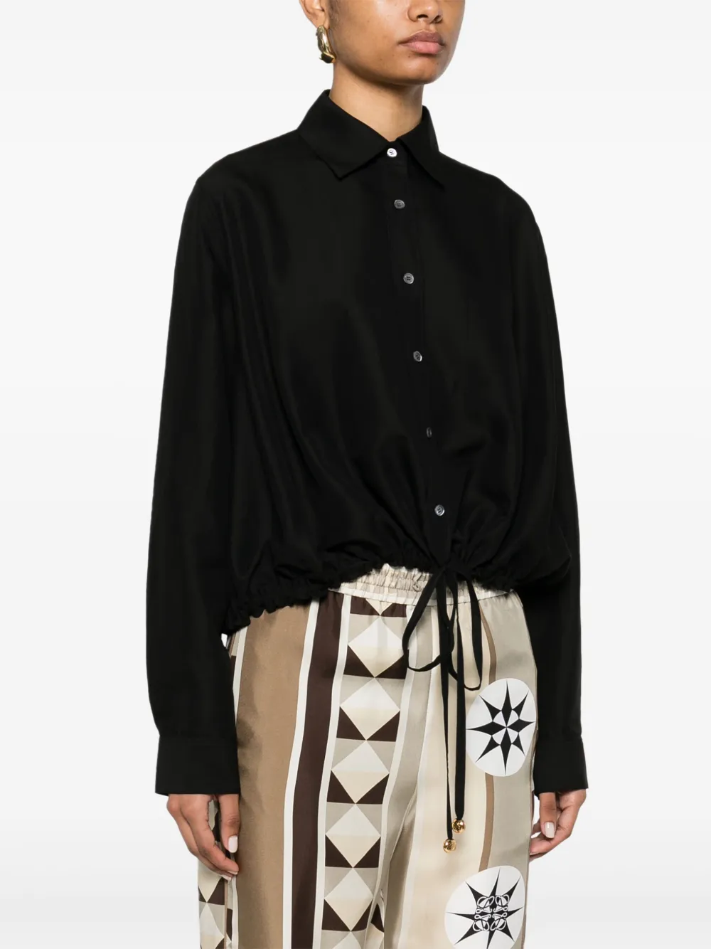 LOEWE Blouse met Anagram-patroon Zwart