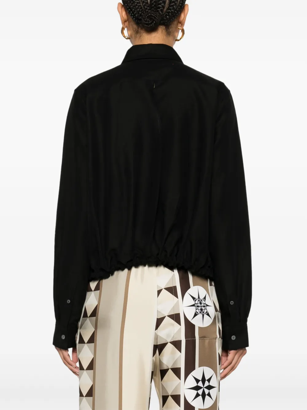 LOEWE Blouse met Anagram-patroon Zwart