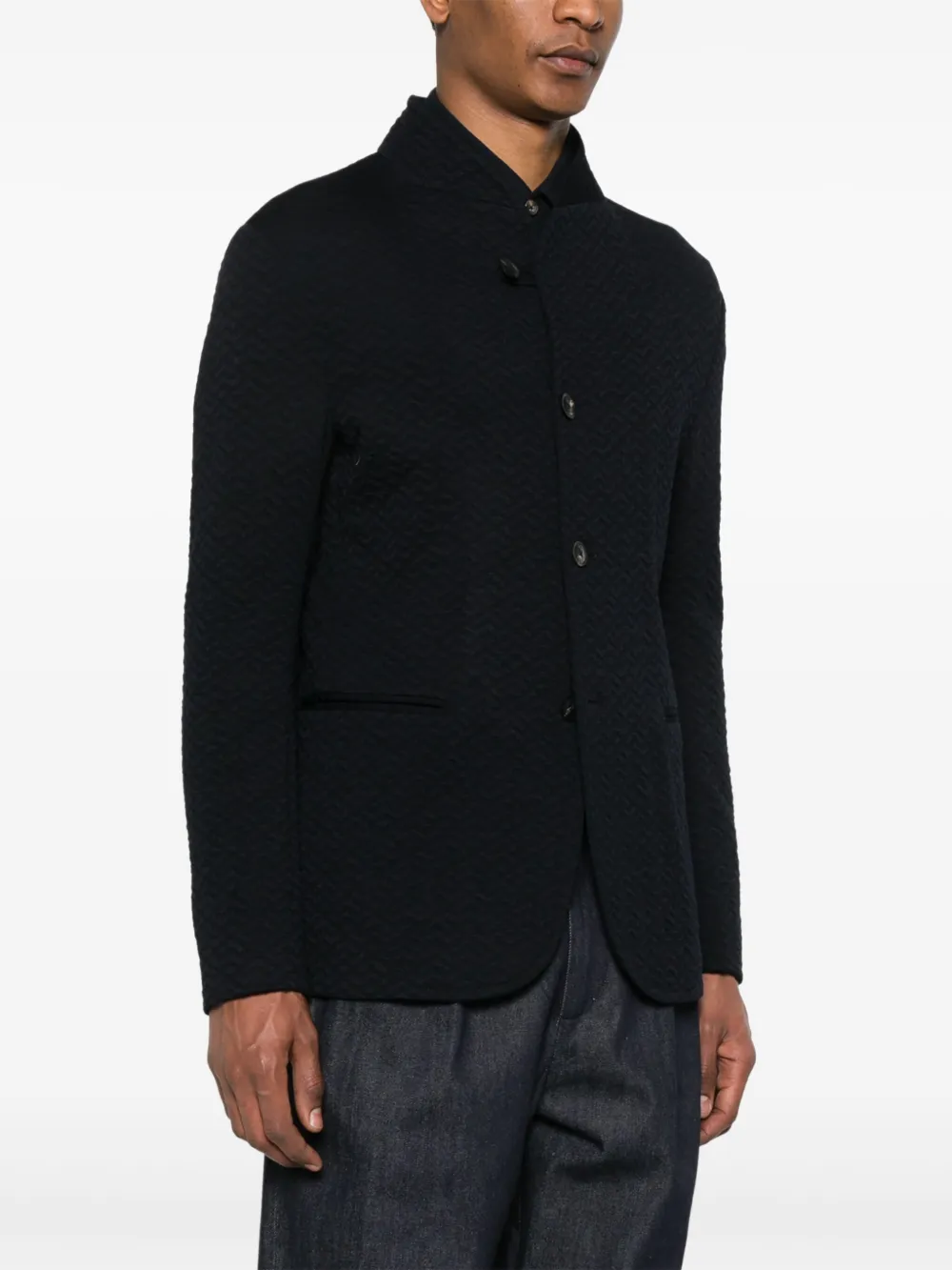 Emporio Armani Blazer met enkele rij knopen Blauw
