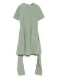 LOEWE logo-plaque mini dress - Green