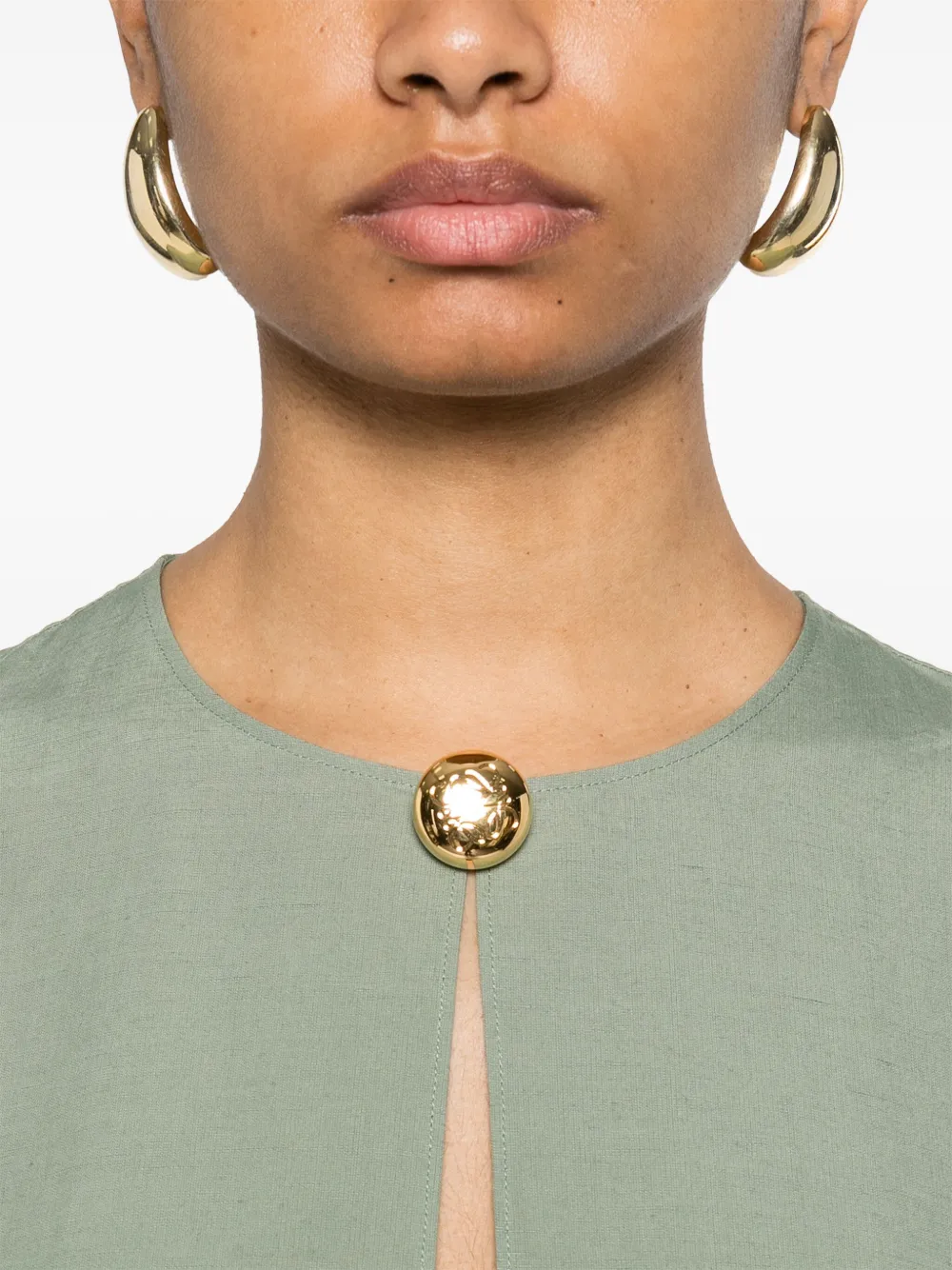 LOEWE Mini-jurk met logoplakkaat Groen