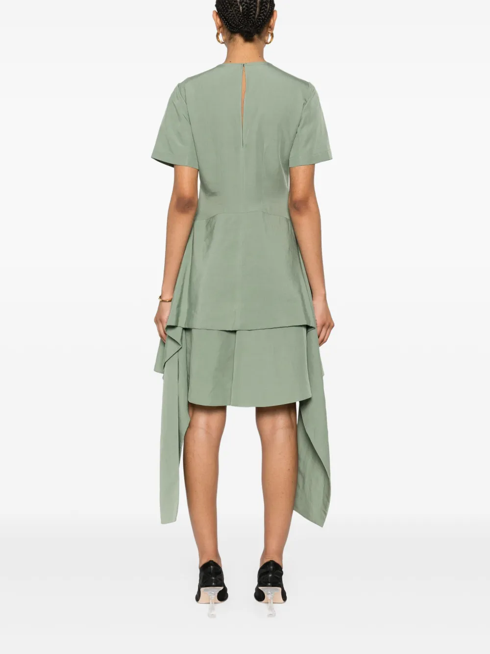LOEWE Mini-jurk met logoplakkaat Groen