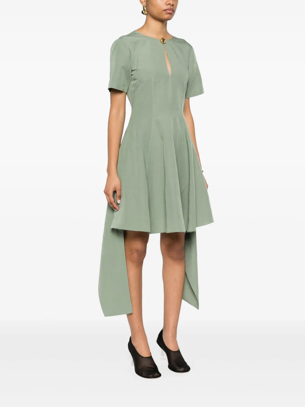 LOEWE Mini-jurk met logoplakkaat Groen