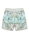 Camilla graphic-print swim shorts - Green