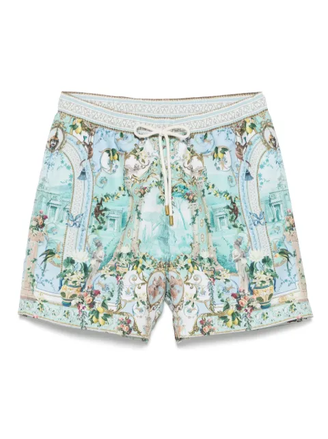 Camilla graphic-print swim shorts