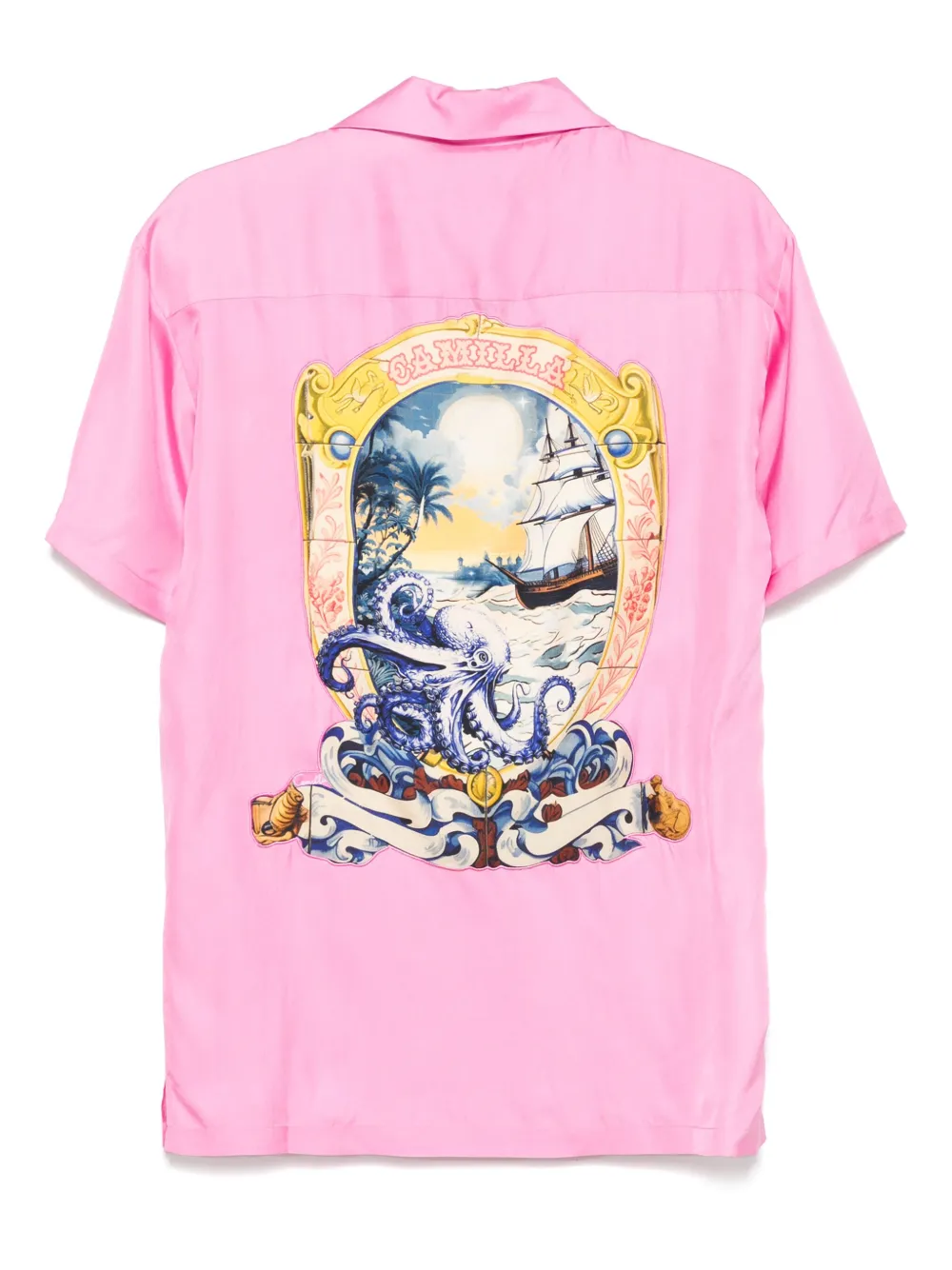 Camilla Overhemd met Salty Splendor-print - Roze