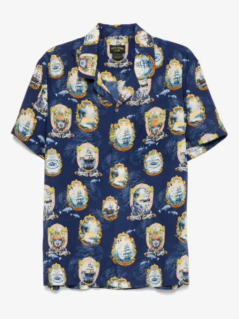 Camilla camp-collar shirt