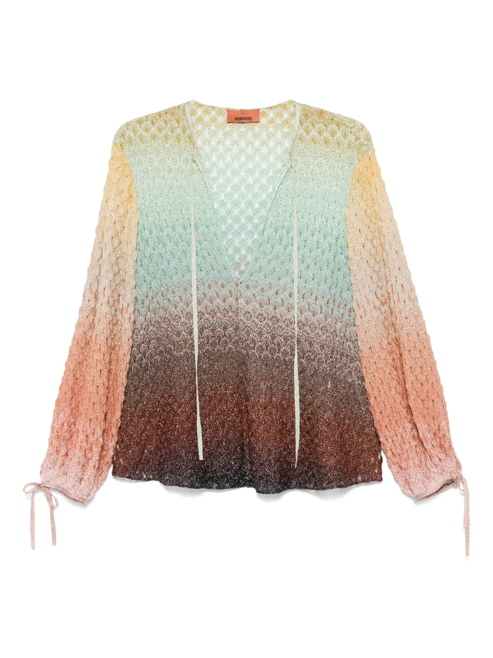 Missoni Dégradé blouse met V-hals Bruin