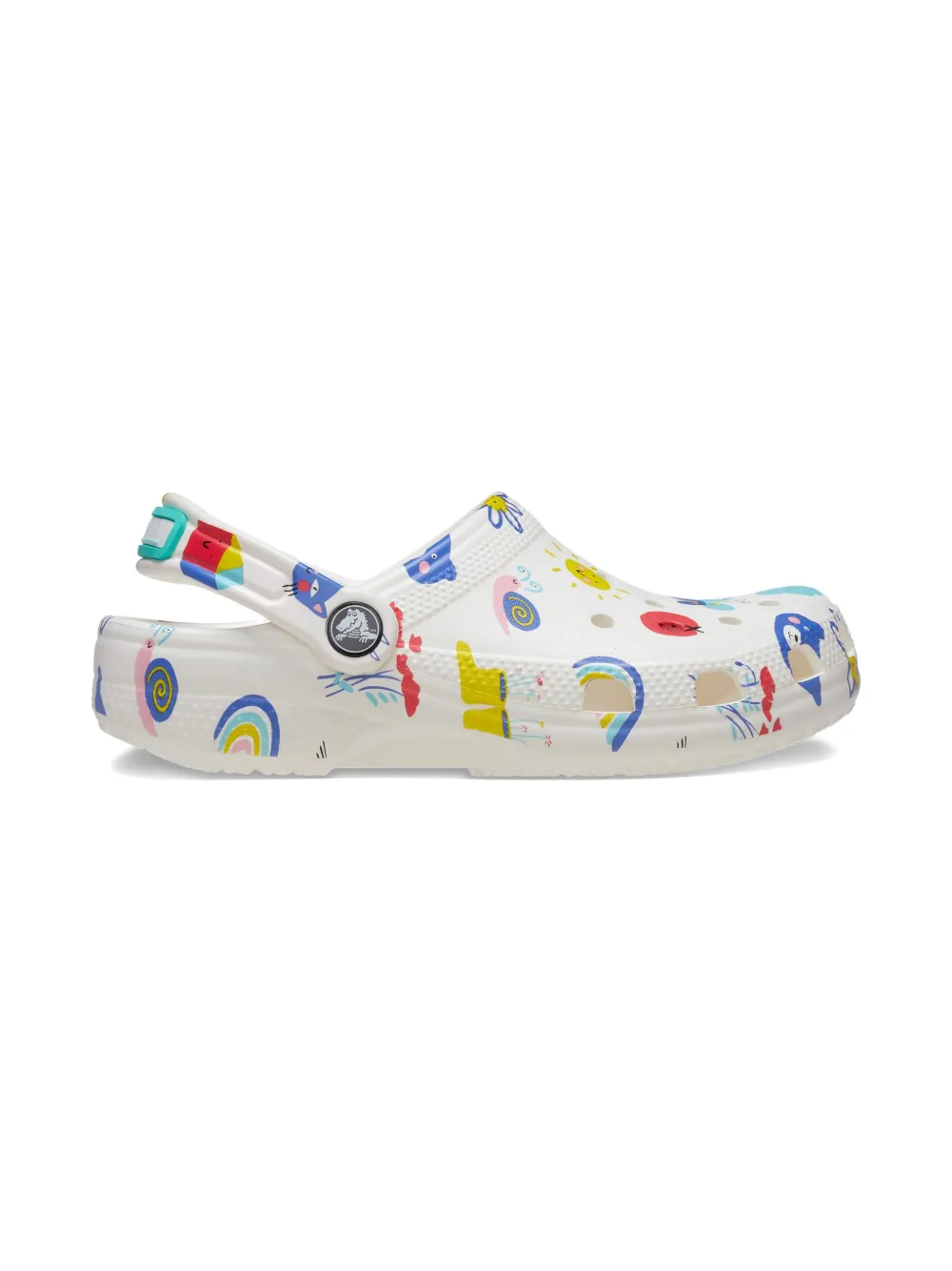 Crocs Kids printed clogs White