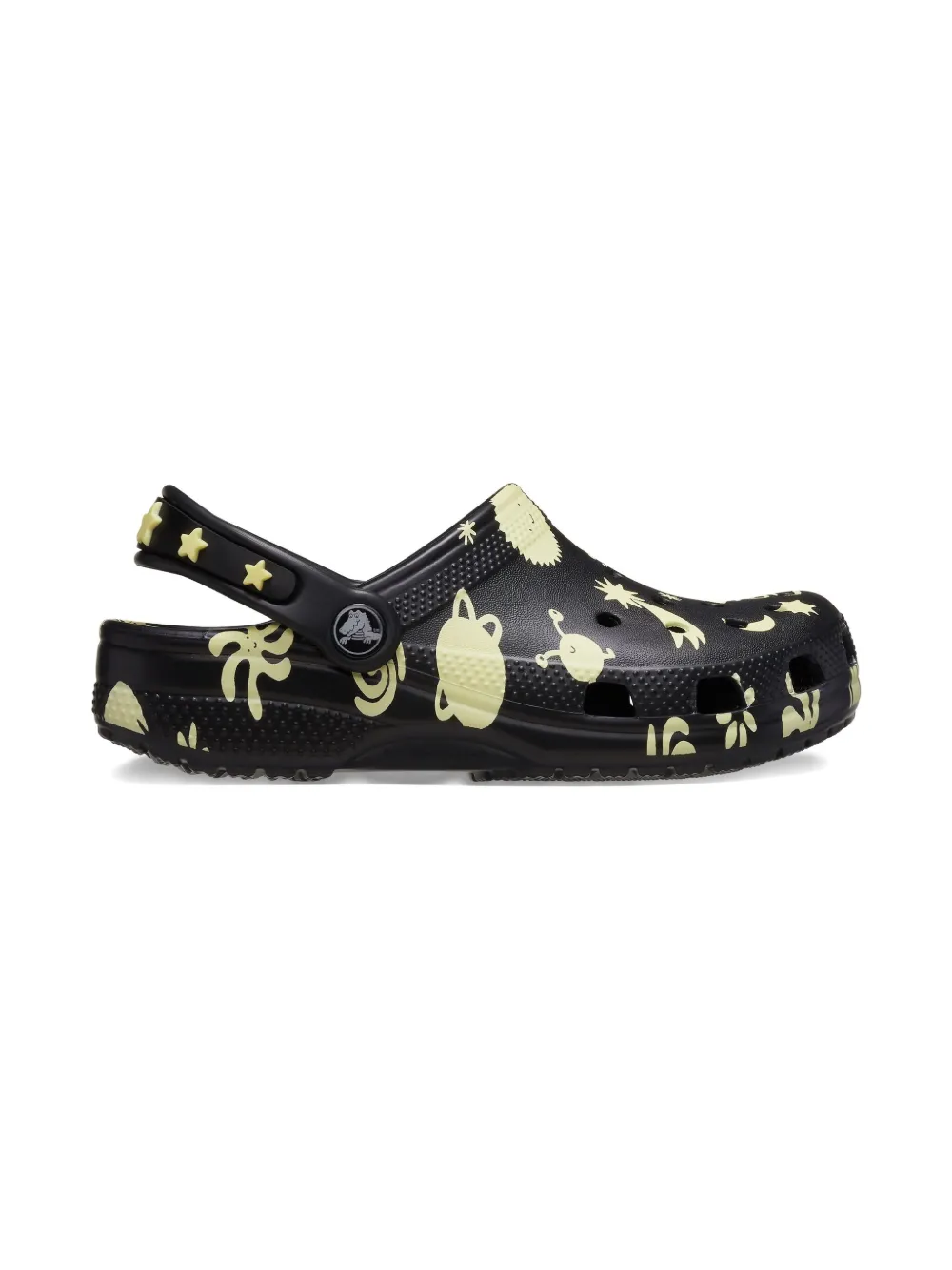 Crocs Kids space-print clogs Black