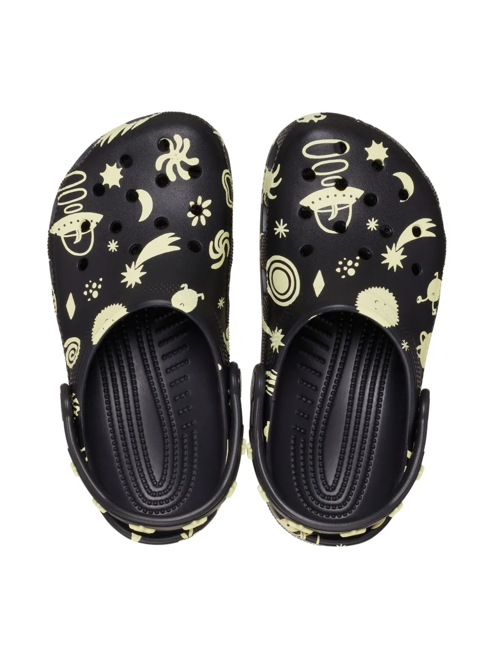 Crocs Kids space-print clogs Black