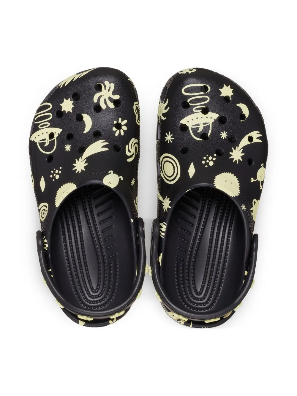 Crocs Kids space-print clogs Black
