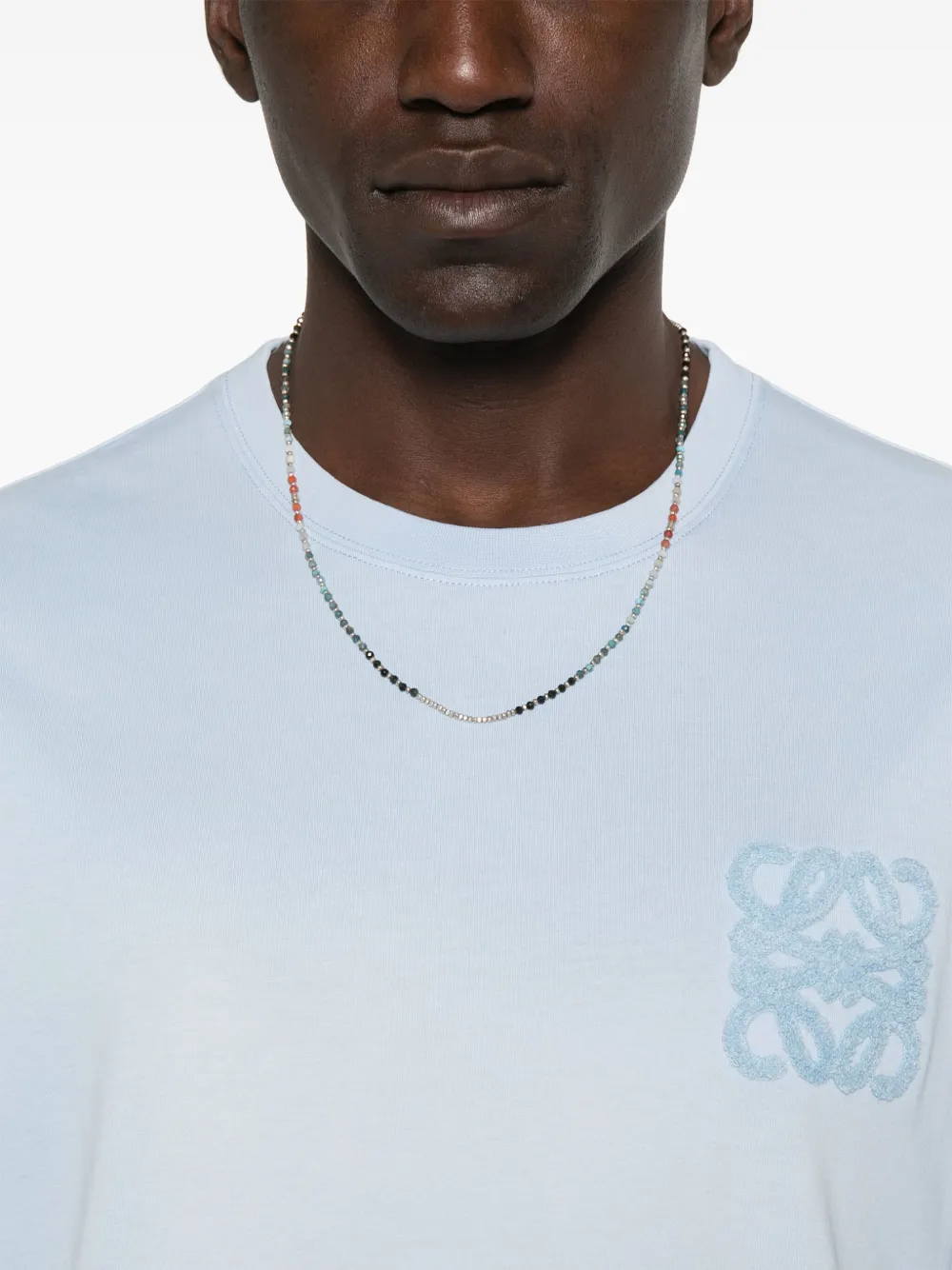 LOEWE T-shirt met Anagram-borduurwerk Blauw