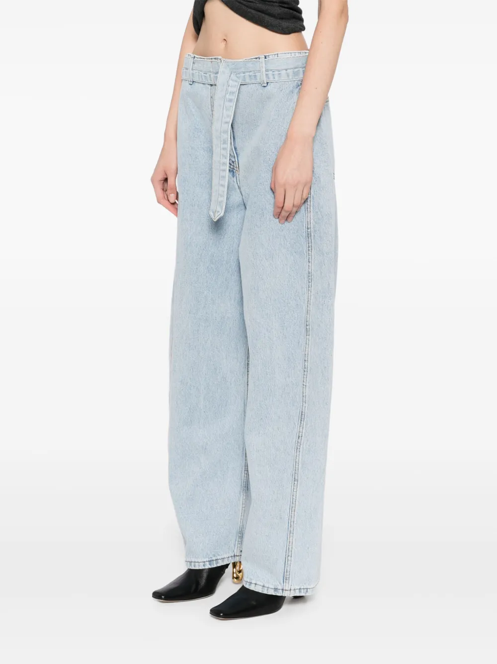 Magda Butrym Jeans met ceintuur Blauw