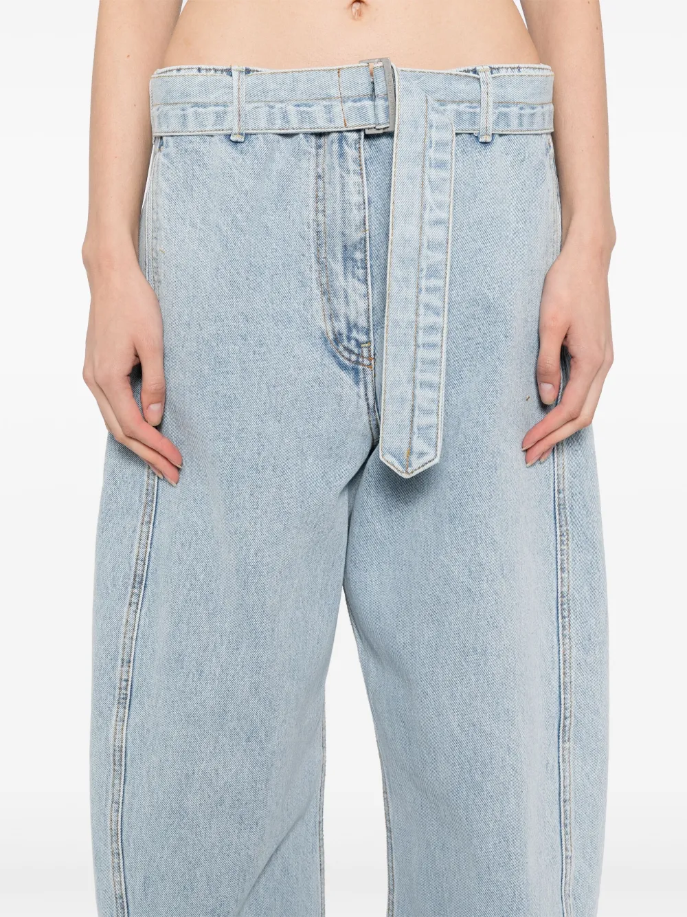 Magda Butrym Jeans met ceintuur Blauw