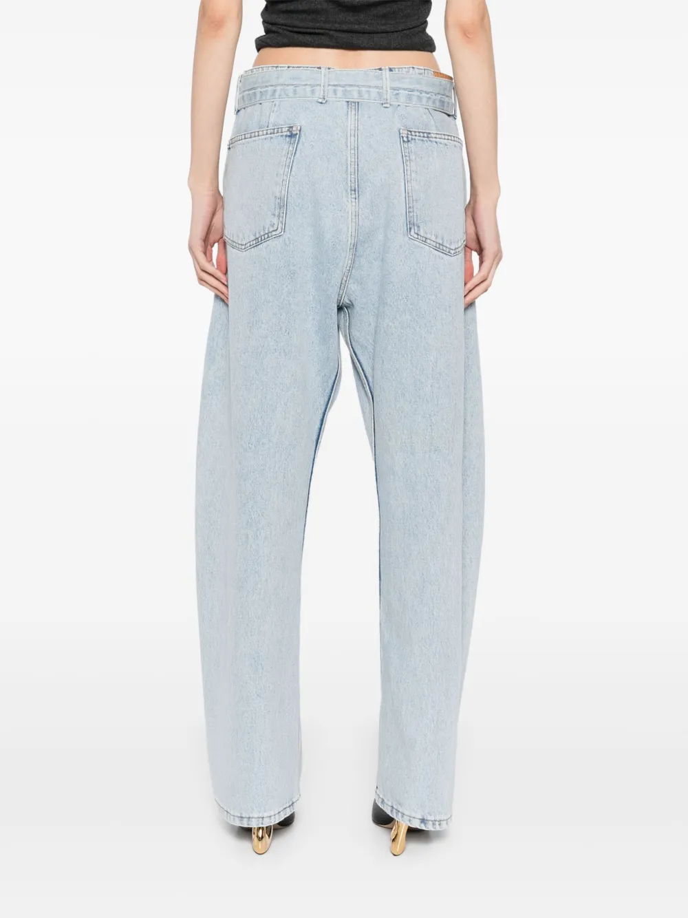Magda Butrym Jeans met ceintuur Blauw