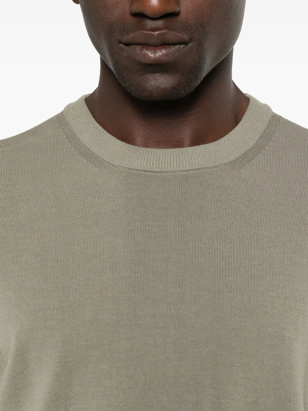 Roberto Collina Fijngebreid T-shirt Groen