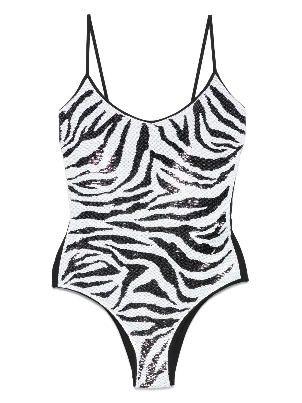 zebra-patterned swimswuit