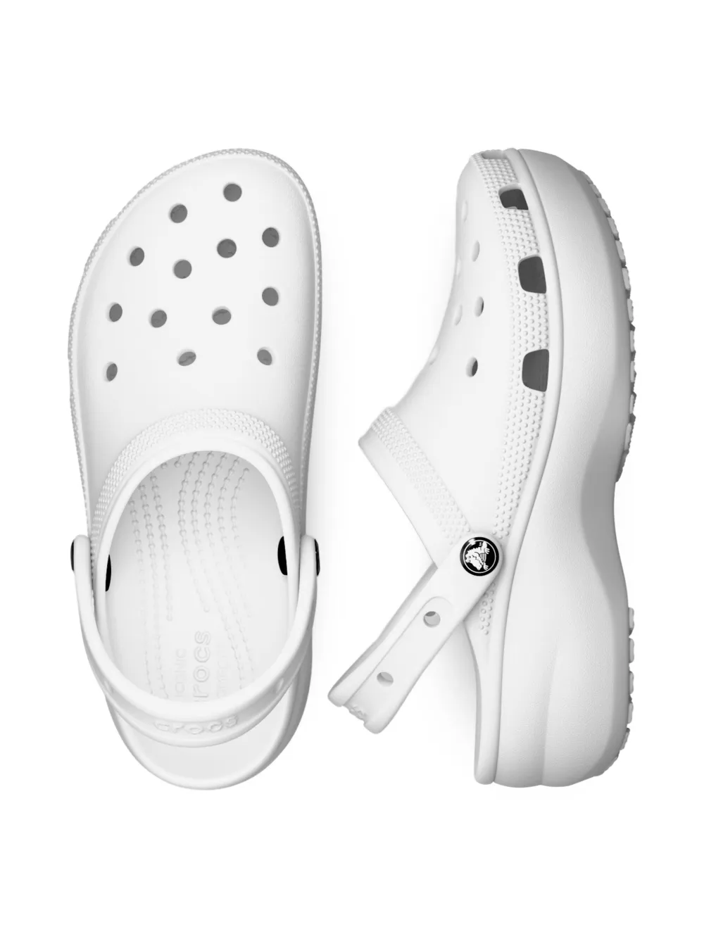 Crocs Kids platform clogs White