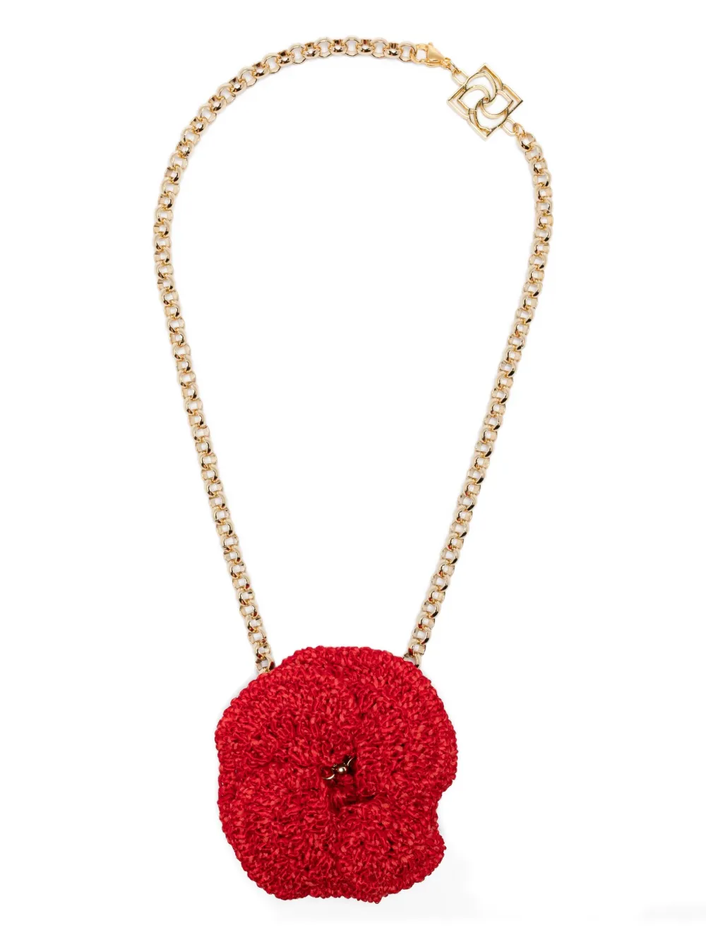 crochet-rose chain necklace