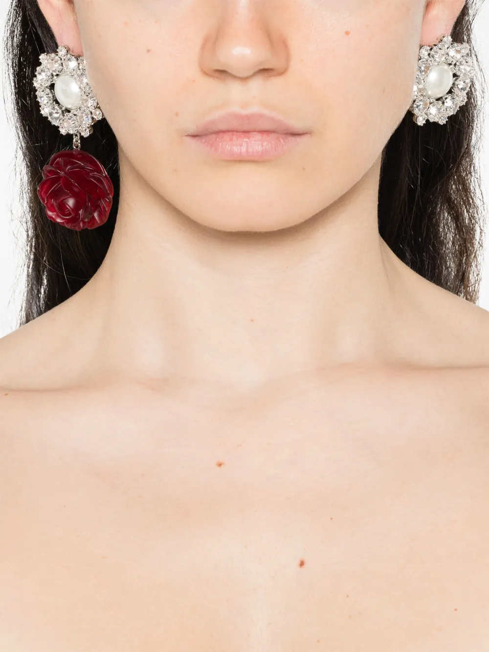 Magda Butrym rose-appliqué earrings | Image 2