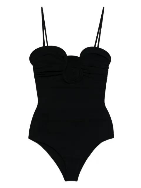 Magda Butrym rose-embellished swimsuit