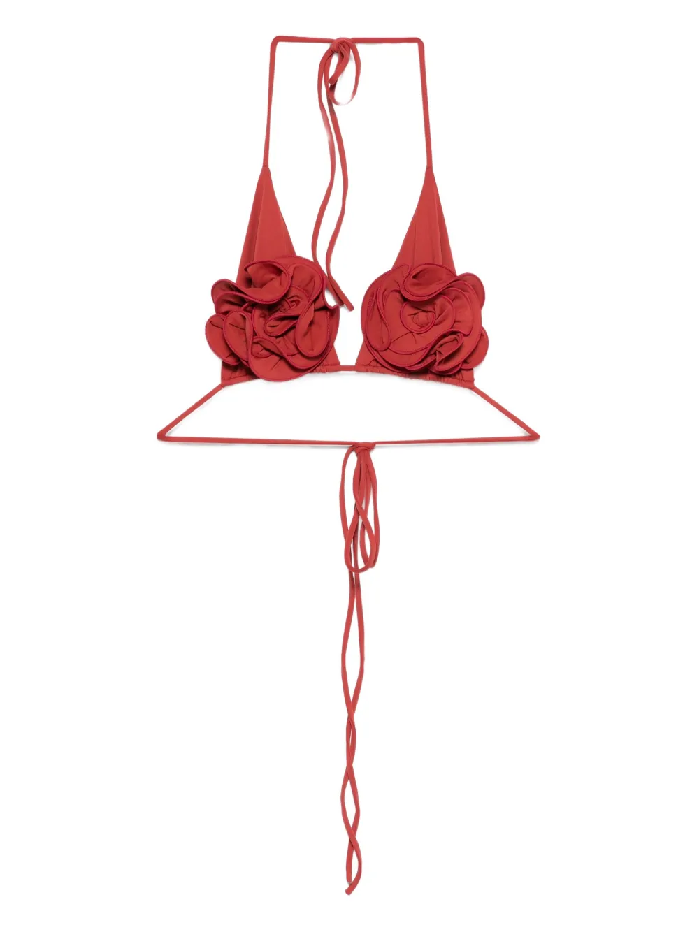 Magda Butrym floral-motif bikini top Rood
