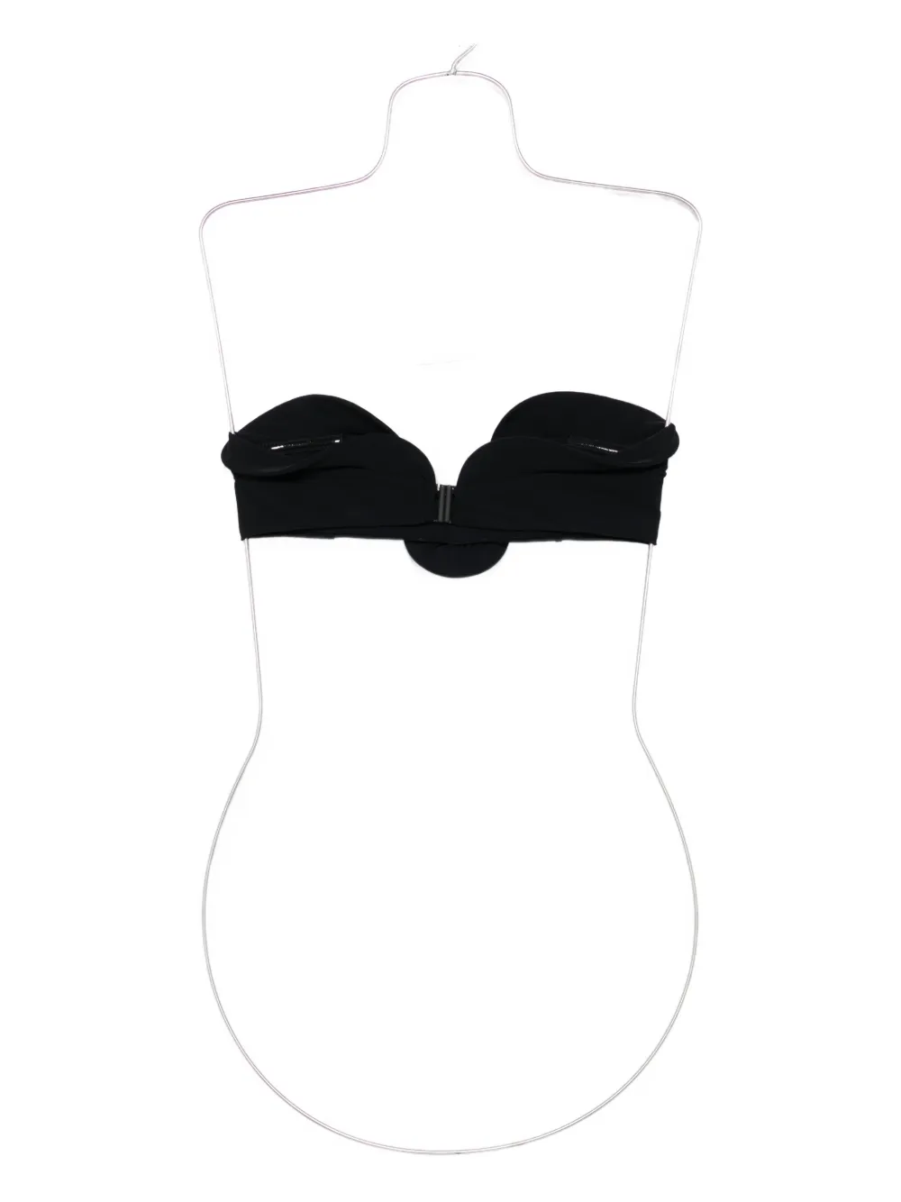 Magda Butrym Top Bikini In Nylon Stretch Nero Donna In Black