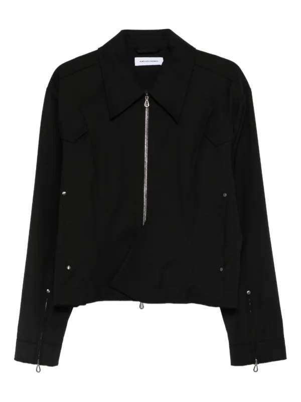 Kiko Kostadinov Kraner Wool Blouson | Black | FARFETCH JO