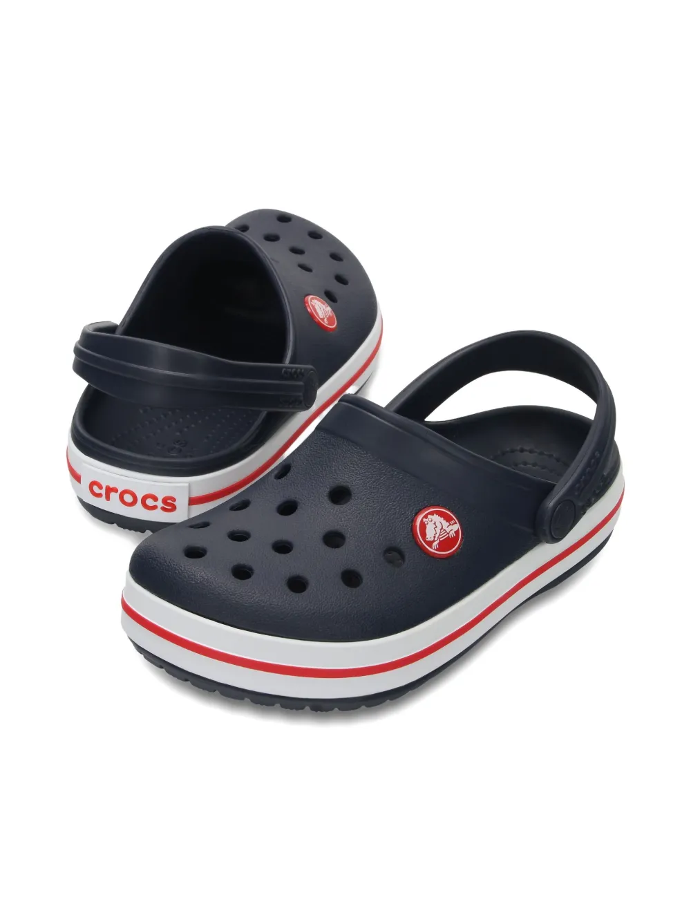 Crocs Kids logo-detail clogs Blue