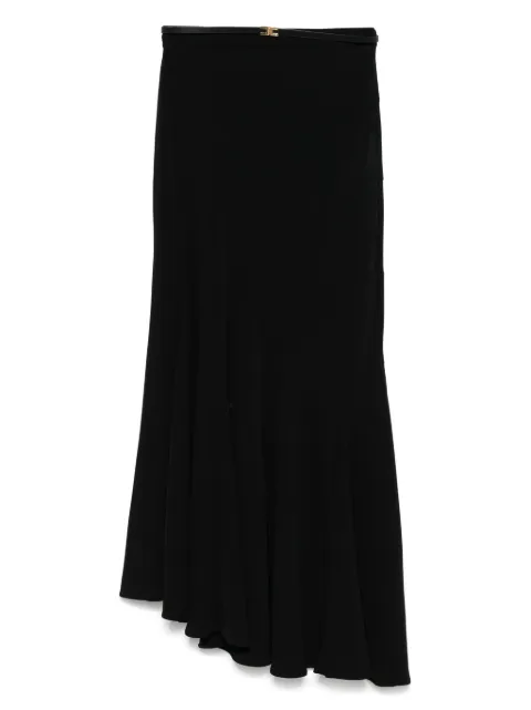 Elisabetta Franchi asymmetric crepe midi skirt
