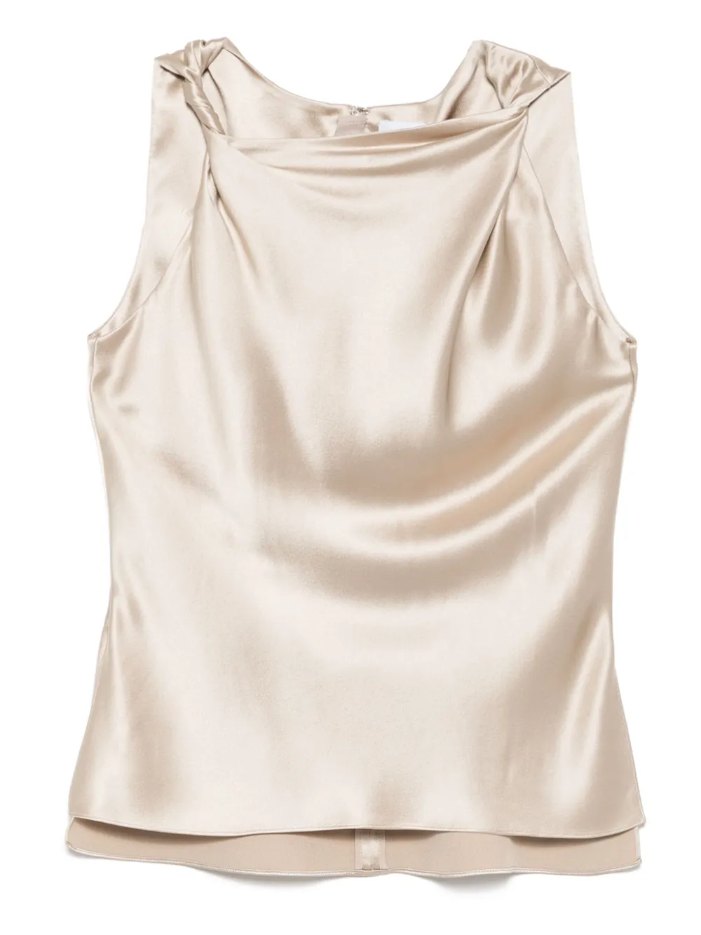 Adam Lippes top de seda Selima | plateado | Image 1
