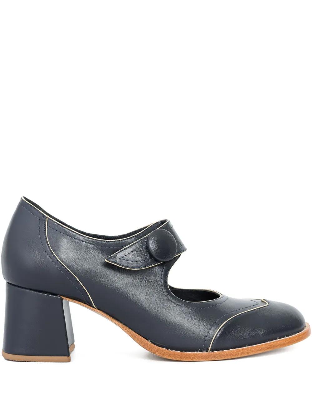 Sarah Chofakian 40mm Heritage leather pumps Blue