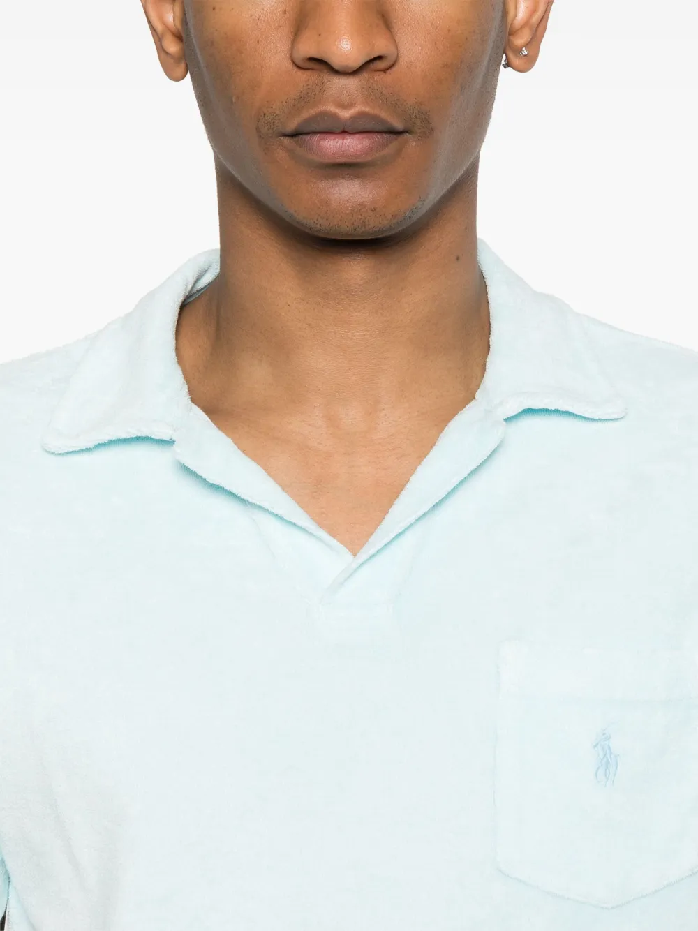 Polo Ralph Lauren Badstof T-shirt met geverfd effect Blauw