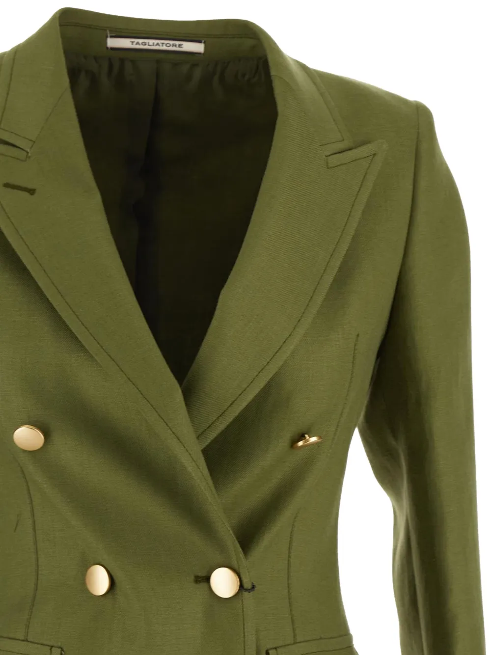 Tagliatore Jhoney linnen blazer Groen