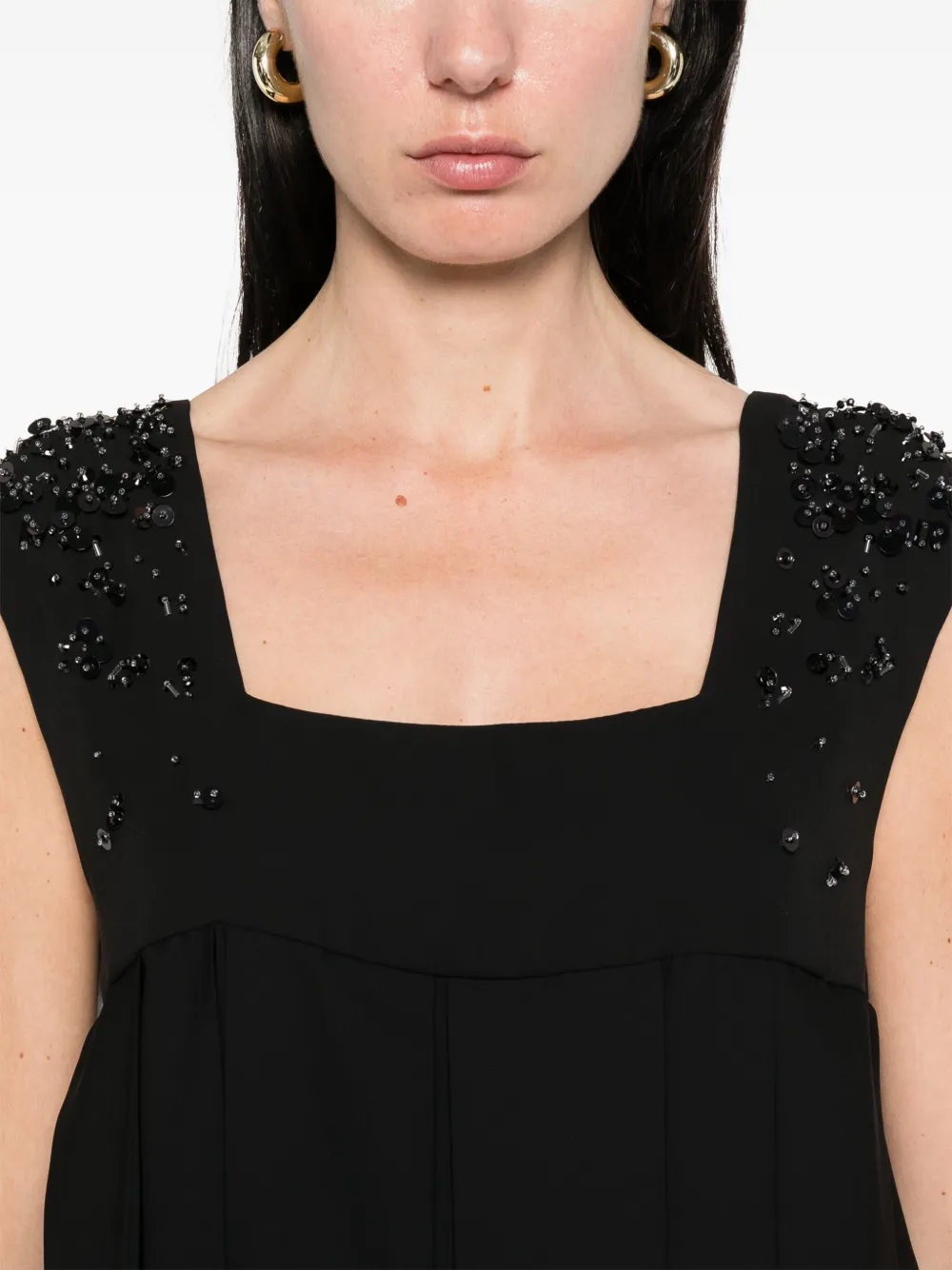 Shop Fabiana Filippi Sequin-embellishment Midi Dress