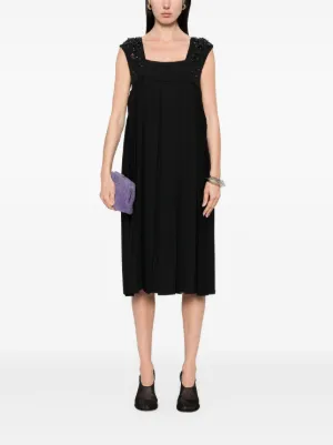 SPORTMAX ノースリーブ フレアドレス ネイビー Sportmax ノースリーブ ドレス | ブラック | FARFETCH JP