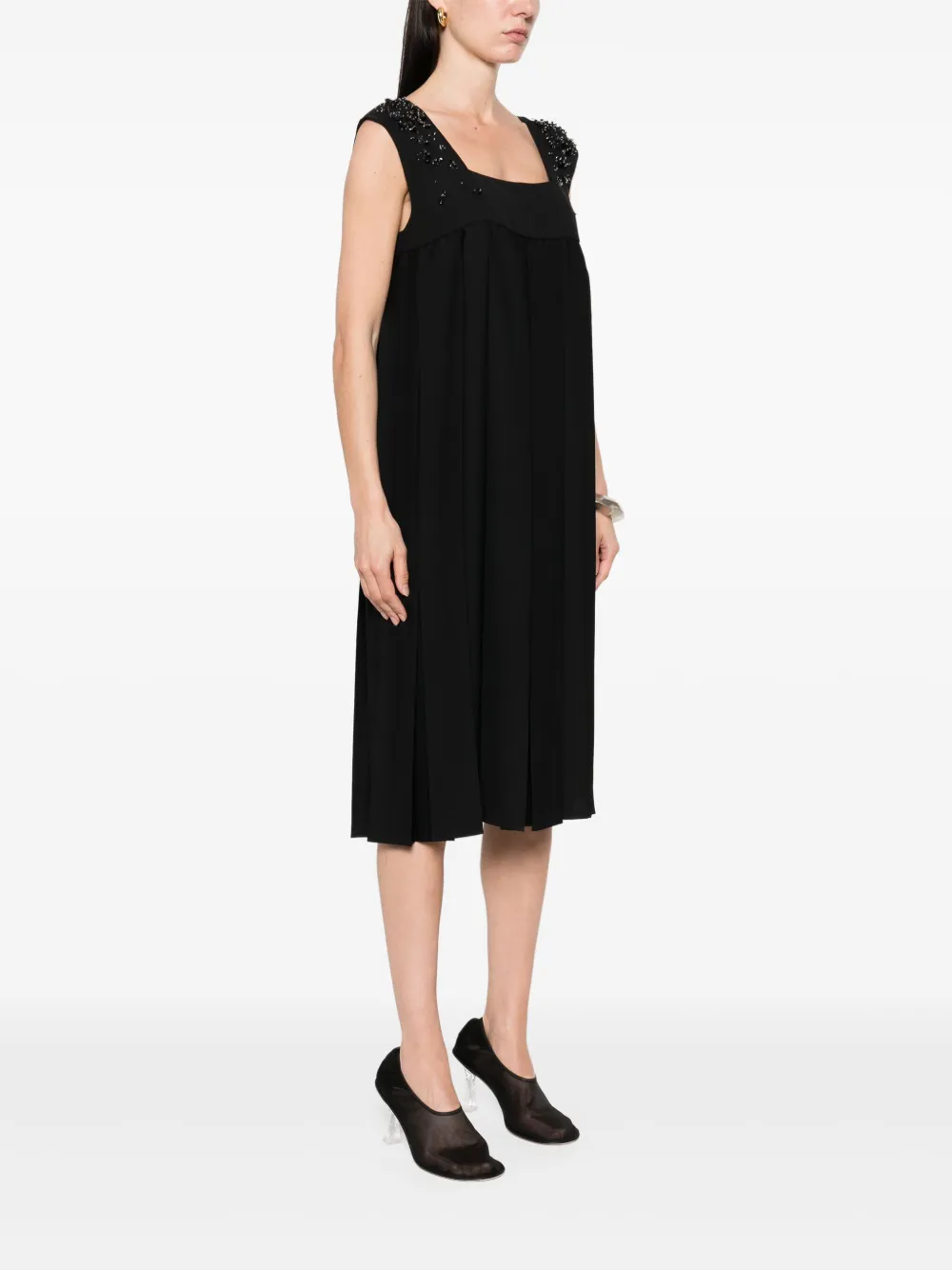 Shop Fabiana Filippi Sequin-embellishment Midi Dress