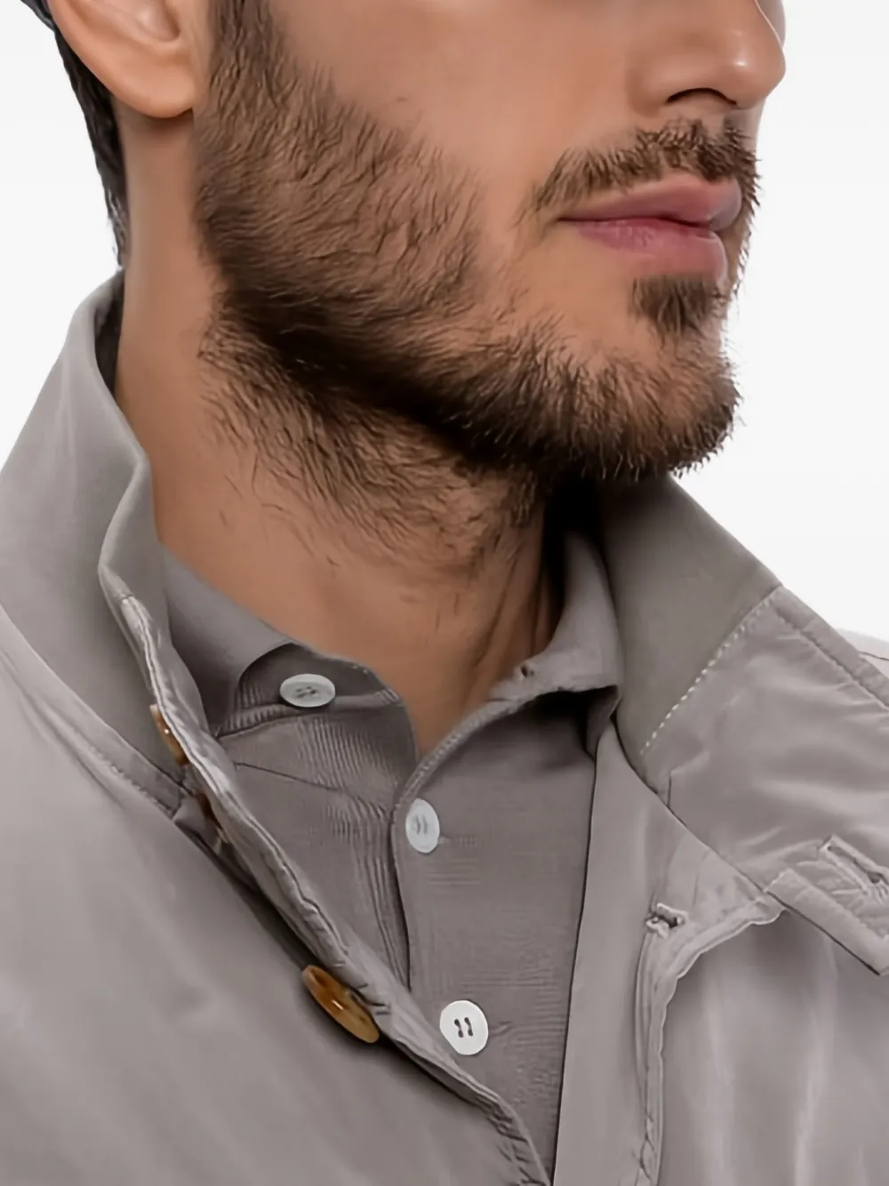 Herno Metallic-plaque Baseball Cap In Gray