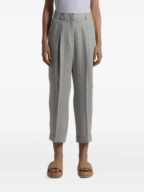 Peserico pantalones con pinzas y motivo de rayas diplomáticas