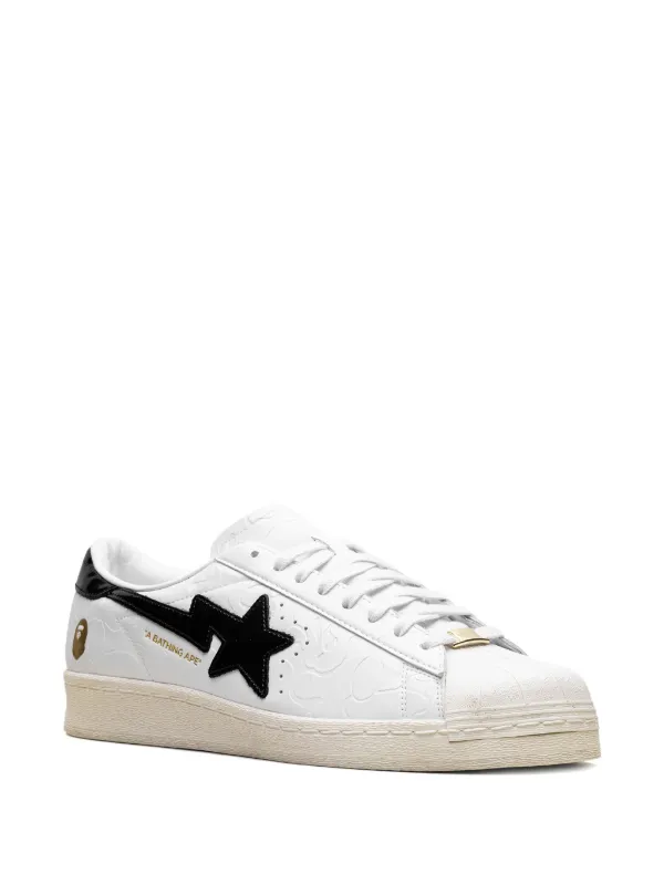 ★Adidas x BAPE★Superstar Vintage Cloud White Core Black★ Adidas x A Bathing Ape Superstar Vintage