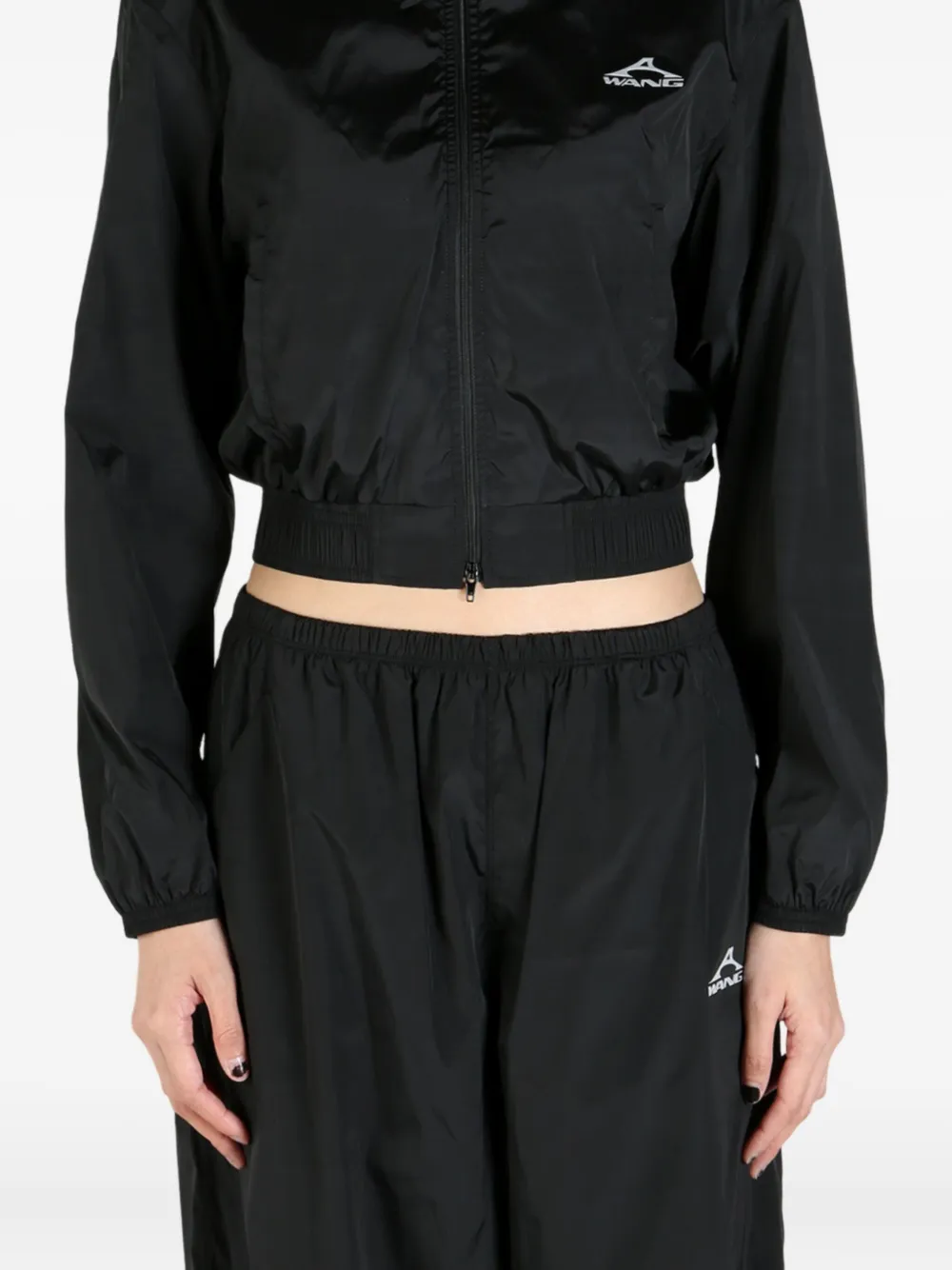 Alexander Wang cropped zip-up jacket Zwart