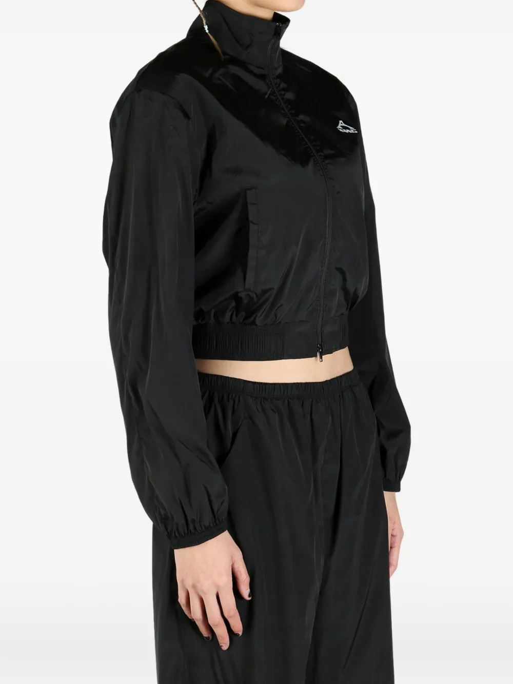 Alexander Wang cropped zip-up jacket Zwart